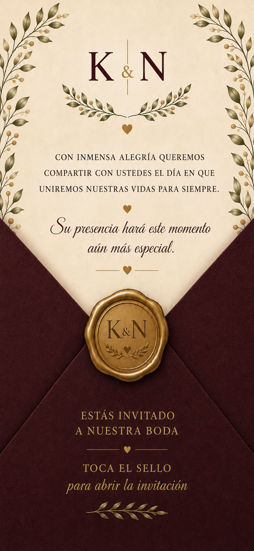 Portada de la invitación