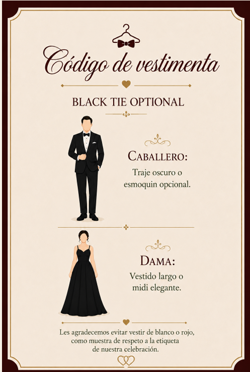 Código de vestimenta Black Tie Optional